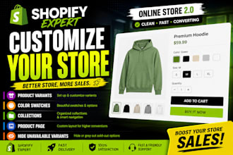 customize shopify product variants, color swatches and product pages