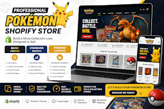 design pokemon shopify store trading card website pokemon website tcg website