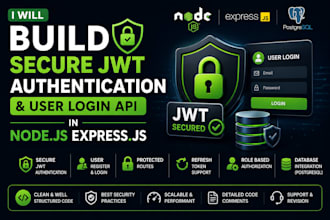 build secure jwt authentication and user login API in nodejs