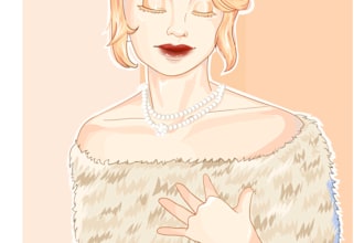 create a stylized half body character illustration
