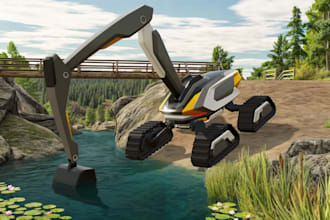create custom fs25 fs22 fs19 excavator tractor map converting farming simulator