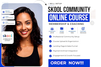skool community setup skool community online course membership and coaching