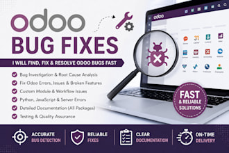 fix odoo bugs, issues and errors and troubleshoot your odoo system