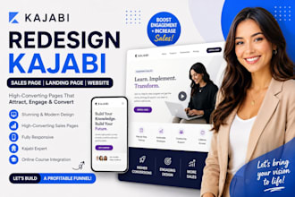 redesign kajabi sales page kajabi landing page website kajabi online course