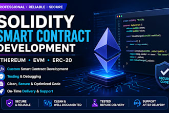 develop and test solidity smart contracts for ethereum