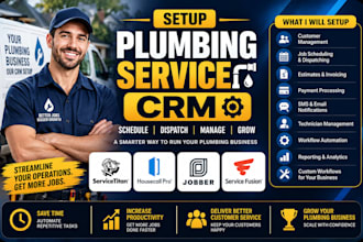 setup plumbing service CRM servicetitan housecall pro jobber service fusion