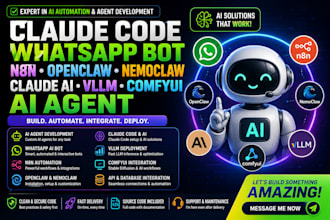 claude code whatsapp bot n8n openclaw nemoclaw claude ai vllm comfyui ai agent