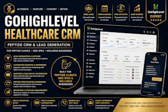 gohighlevel healthcare crm peptide crm leads peptide marketing  gohighlevel crm