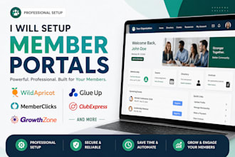 setup wildapricot memberclicks growthzone glue up clubexpress member portals