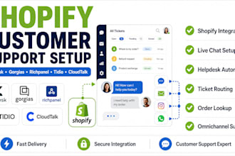 integrate shopify zendesk richpanel gorgias tidio cloudtalk for customer support