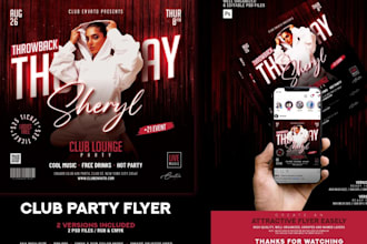 design concert party, wedding, nightclub flyer, do business social media poster