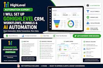 set up gohighlevel CRM, workflows, funnels, and ai automation