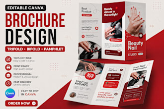 design editable canva brochure trifold bifold brochure and pamphlet
