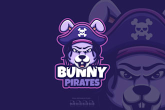create a unique pirate logo with custom concepts