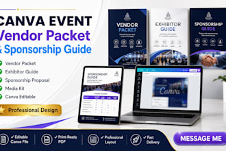 design a canva event vendor packet and exhibitor sponsorship guide