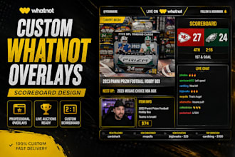 create a professional whatnot stream overlay