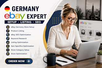 do germany ebay setup, product listing and SEO optimization