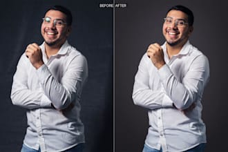 retouch portraits or headshots for linkedin and corporate