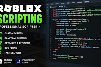 create custom roblox scripts and gameplay systems for your game