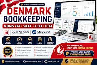 do denmark moms vat skat a tax b tax bookkeeping using corpay one and uniconta