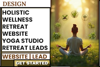 design holistic wellness retreat website yoga retreat yoga studio lead