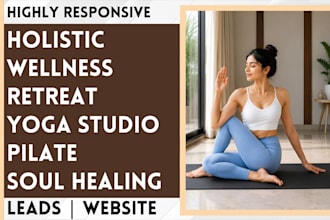 build holistic wellness retreat website yoga retreat yoga studio leads