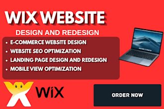 design wix website, redesign wix website or do wix store