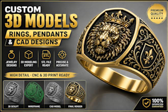 create stl ready jewelry cad design