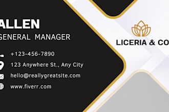 design a professional custom business card in 24 hours