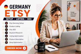 do germany etsy shop setup, product listing and etsy SEO