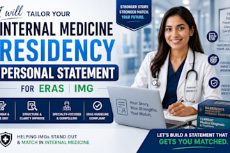 tailor your internal medicine residency personal statement for eras, cv