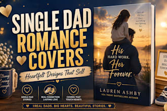 design a single dad romance book cover