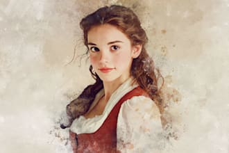 create a romantic disney inspired couple portrait