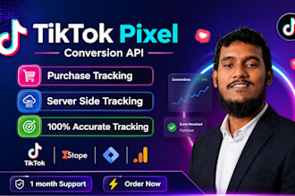 setup tiktok pixel, tiktok conversion API and event tracking by GTM