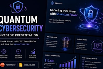 quantum cybersecurity presentation, business powerpoint, investor deck