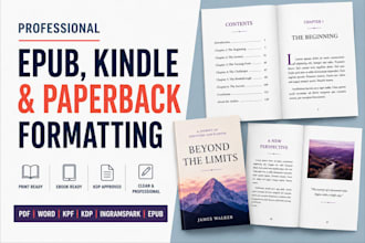 convert PDF word to epub, kpf kindle ebook formatting, KDP paperback ingramspark