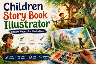 illustrate children story book picture book and book cover