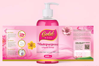 design professional print ready product label bottle label and packaging design