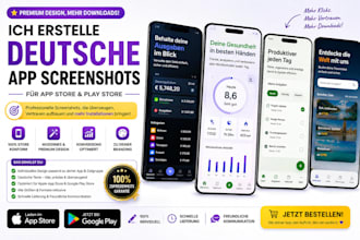 do german mobile app screenshot app preview for app store play store apple store