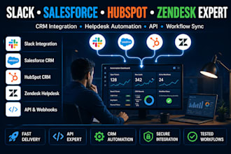 integrate slack salesforce hubspot zendesk helpdesk