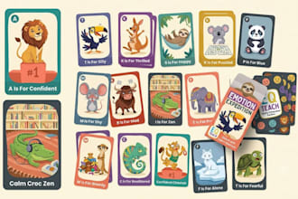 design custom flashcards, educational cards and learning cards