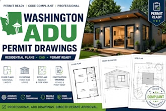 create washington adu permit drawings and residential plans