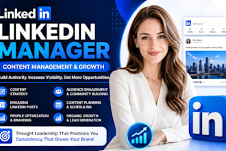 manage your linkedin content as a social media manager with strategy and growth