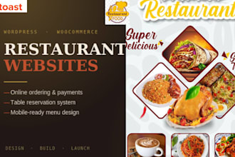 build your restaurant website, clover,  toast ,café ,square pos integration