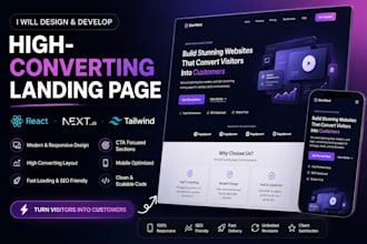 build a modern  landing page for your startup