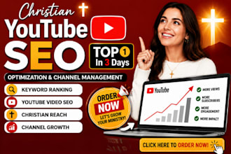christian youtube video SEO optimization ministry  music channel management