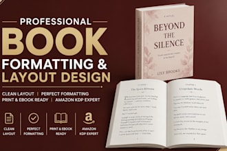 kdp book formatting, design printable ebook, journal, children book cover resize