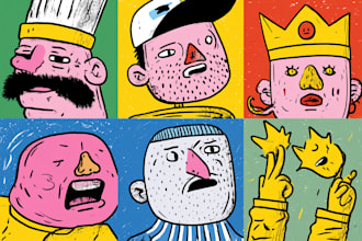 draw a cartoon illustration