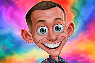 draw marvelous big head cartoon caricature