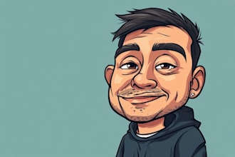 draw marvelous big head cartoon caricature